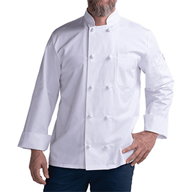 Unisex Classic Long Sleeve Essential Cloth Knot Chef Coat: CW-CW4400