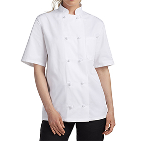 Unisex Modern Short Sleeve Essential Cloth Knot Chef Coat: CW-CW4450