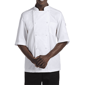Unisex Modern Short Sleeve Vented Lightweight Chef Coat: CW-CW5612