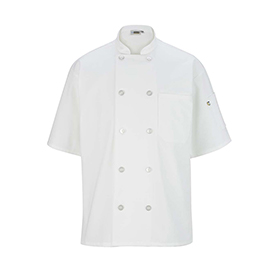 Edwards Unisex Casual 10 Button Short Sleeve Chef Coat: ED-3306