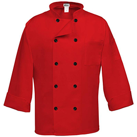 Fame 10 Button Long Sleeve Chef Coat: FA-C10P