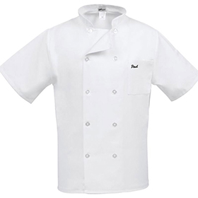 Fame 10 Button Short Sleeve Chef Coat: FA-C10PS