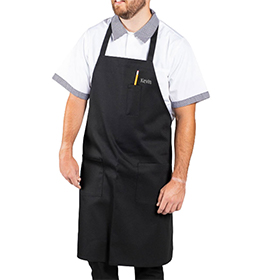 Pencil Patch Pocket Bib Apron: UT-3004