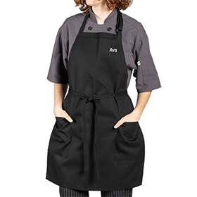 Two-Pocket Bib Apron: UT-3016