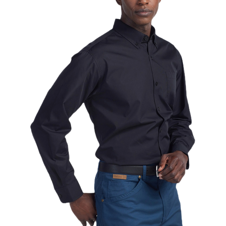 Men'S Long Sleeve Carefree Poplin Shirt: CW-CW1337V2