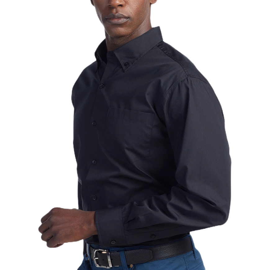 Men'S Long Sleeve Carefree Poplin Shirt: CW-CW1337V3