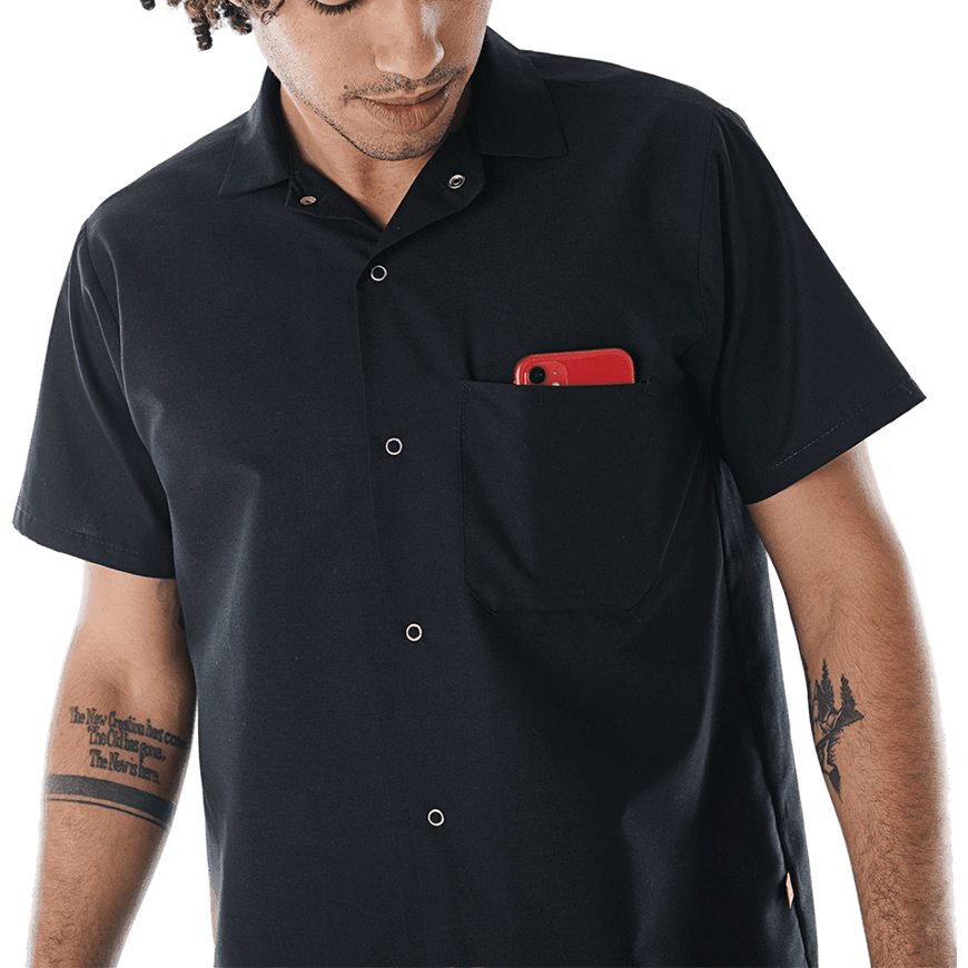 Unisex Short Sleeve Snap Front Chef Shirt: CW-CW1390V1
