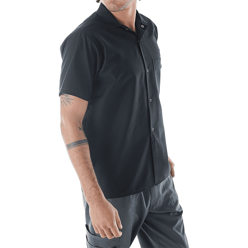 Unisex Short Sleeve Snap Front Chef Shirt: CW-CW1390V2