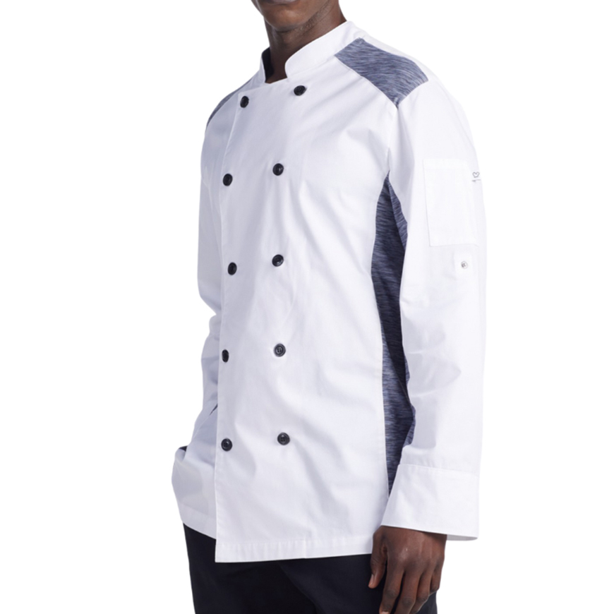 Unisex Slim Long Sleeve Quick Cool Stretch Chef Coat: CW-CW5632V2