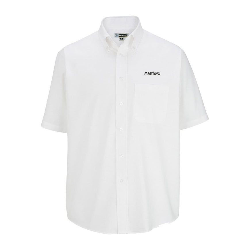 Edwards Men's Short Sleeve Oxford Shirt: ED-1027