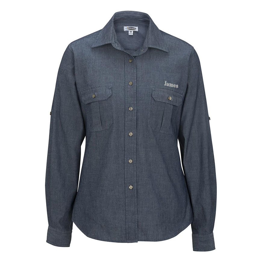 Edwards Unisex Roll Sleeve Shirt: ED-5298