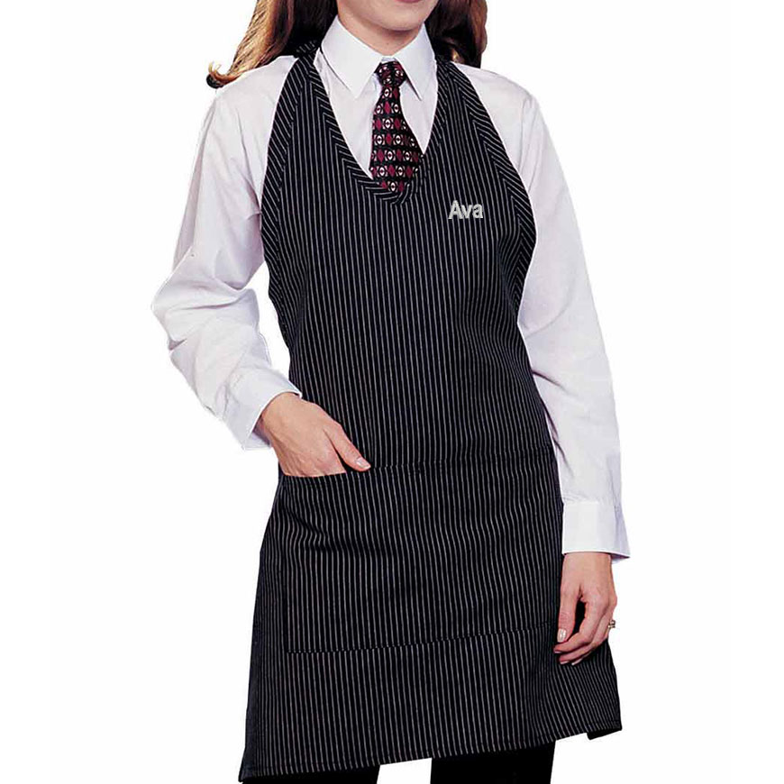 Edwards V-Neck Bib Apron With Pockets: ED-9009