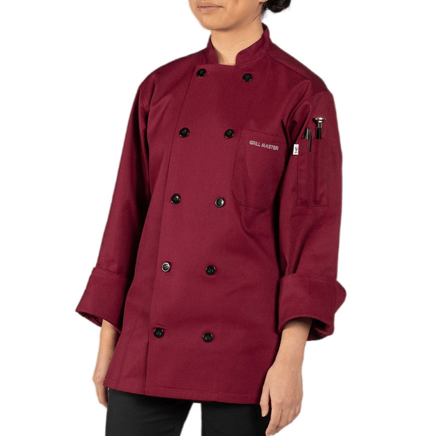 Burgundy best sale chef coat
