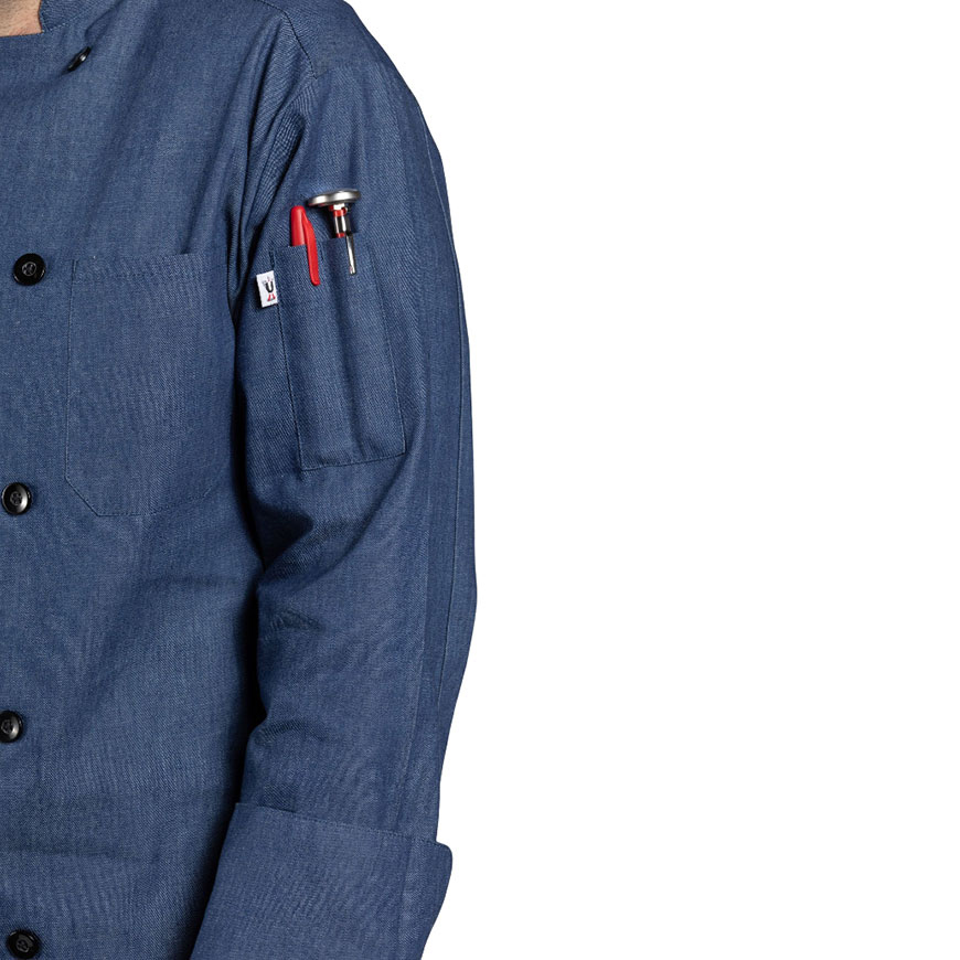 Uncommon Threads Chambray Chef Coat: UT-0405CV2